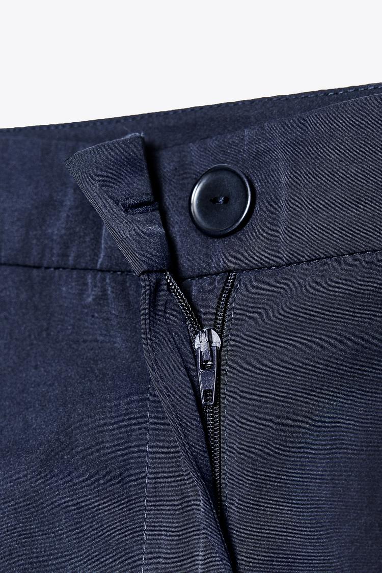 Long Pleated Bermuda Shorts