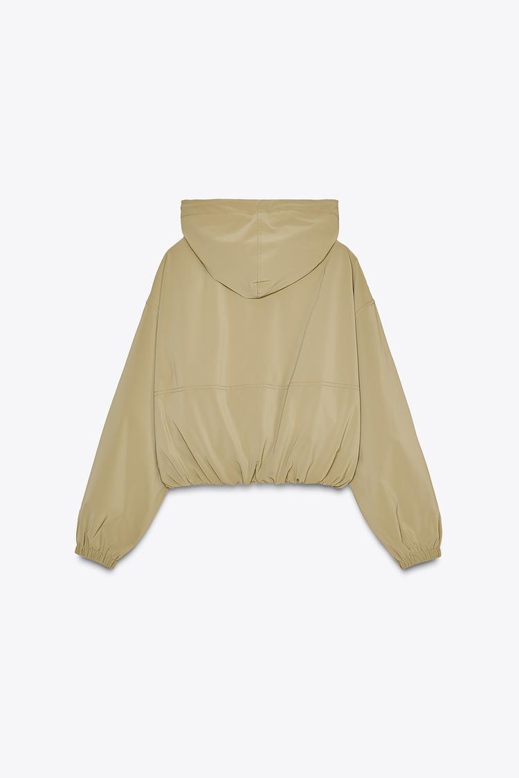 Hooded Rubber-Effect Jacket