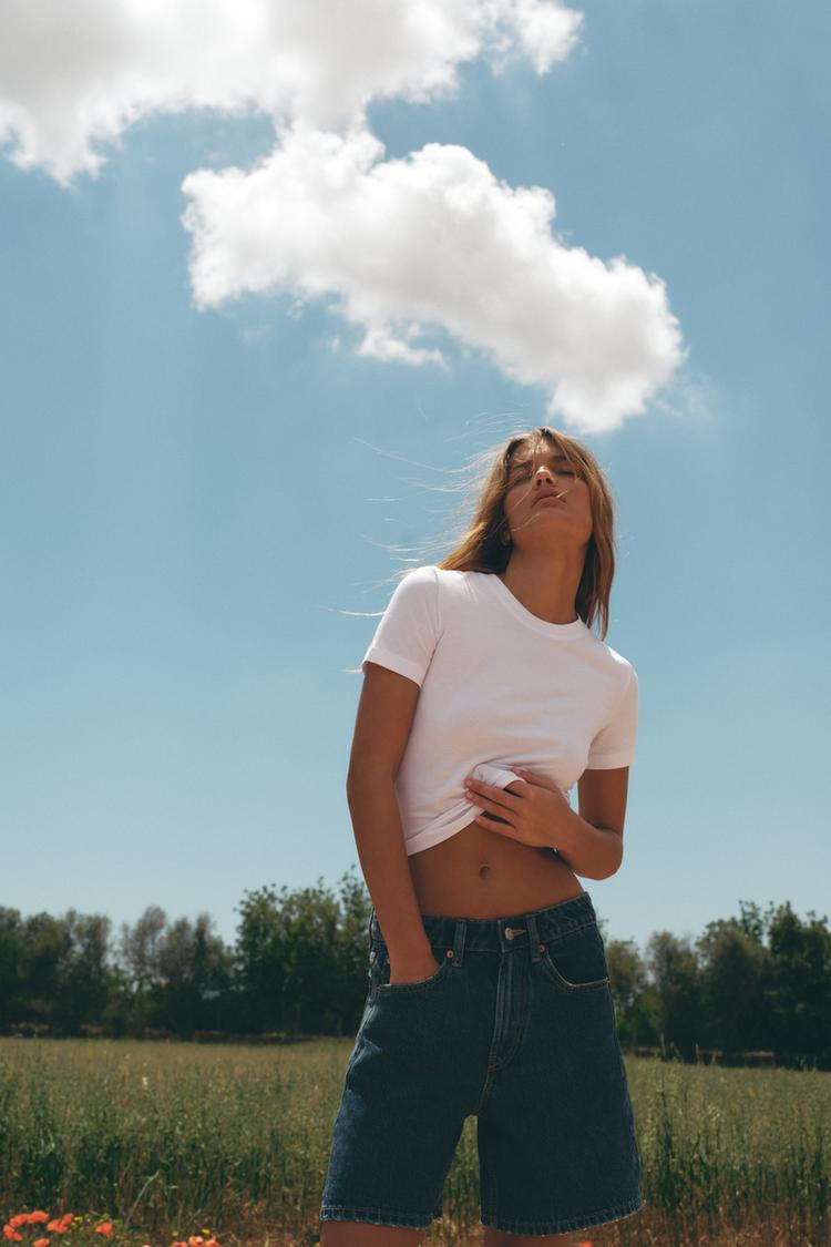 High-Waisted Denim Shorts