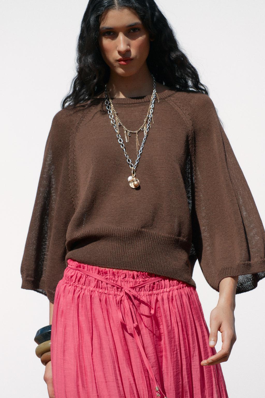 Oversized Sleeve Knit Sweater