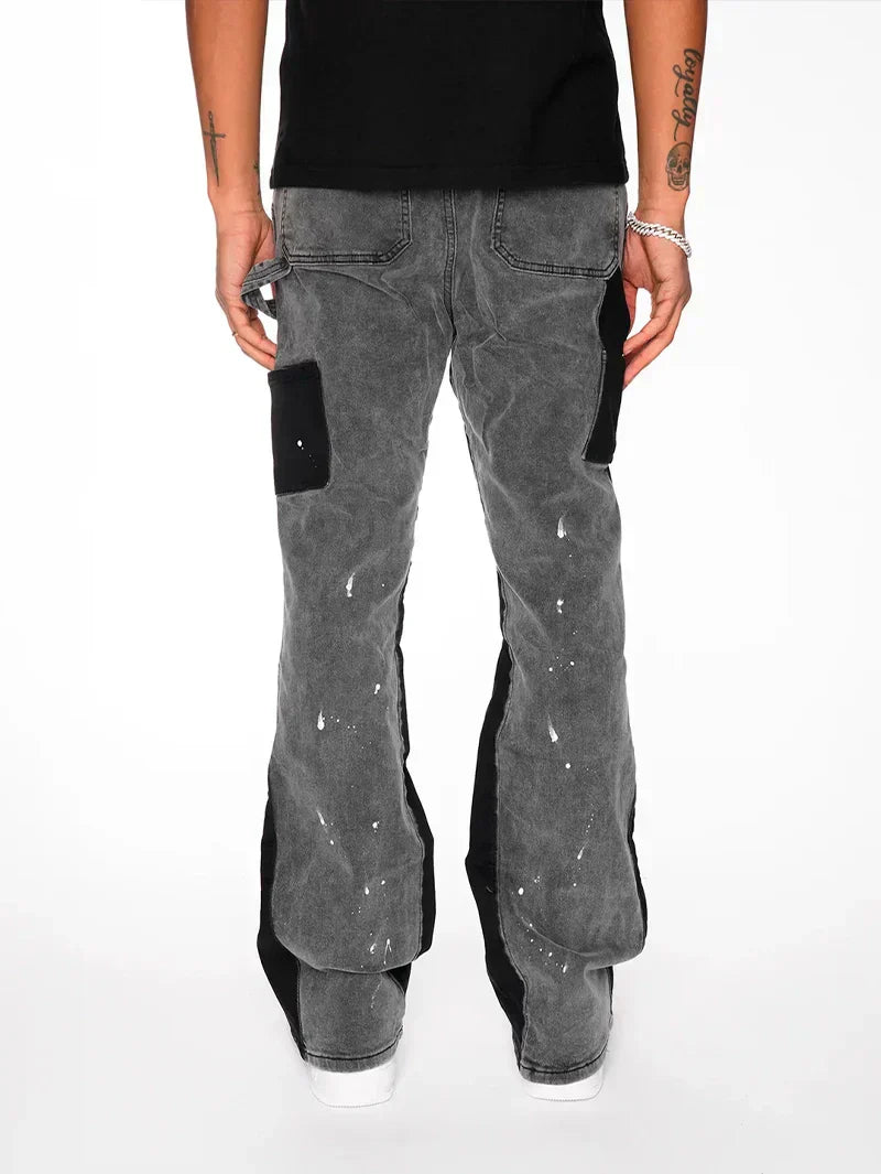 Black Front Flare Jeans – 212621