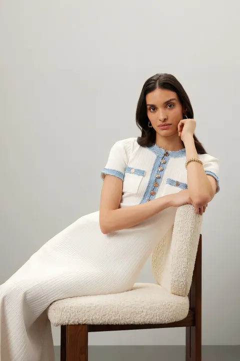 Buttoned Knit Dress – 154876