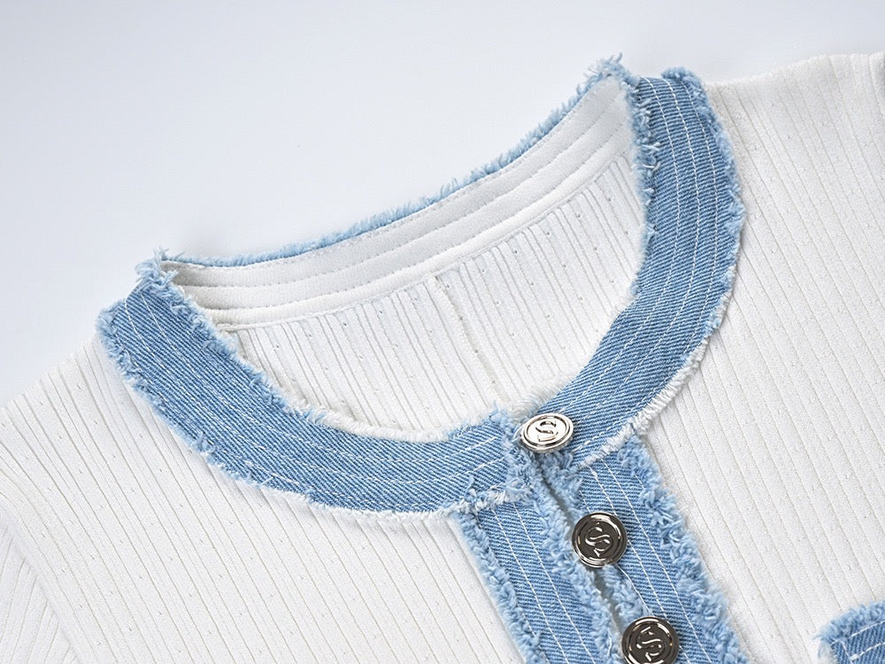 Buttoned Knit Dress – 154877