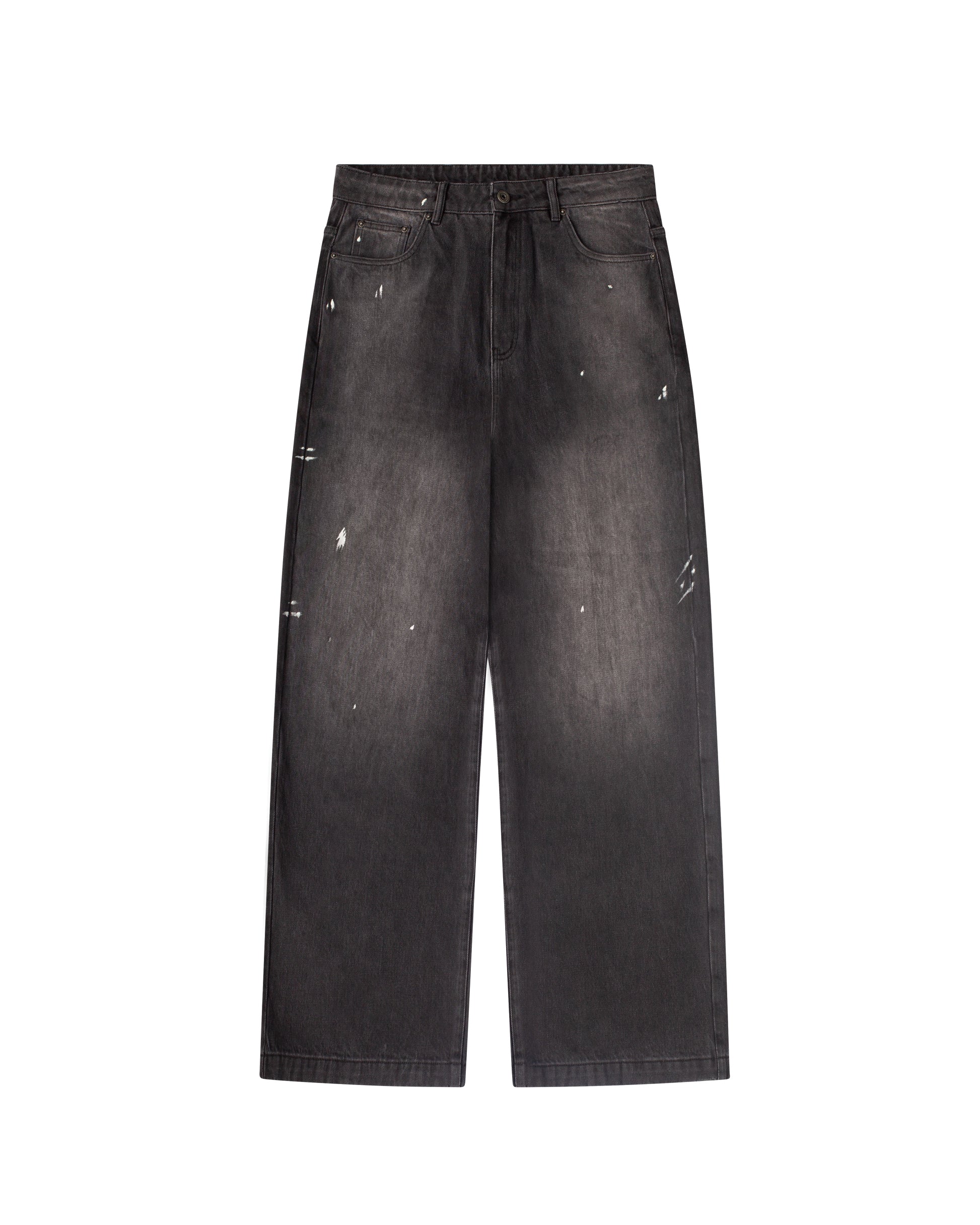 Black Paint Splatter Denim