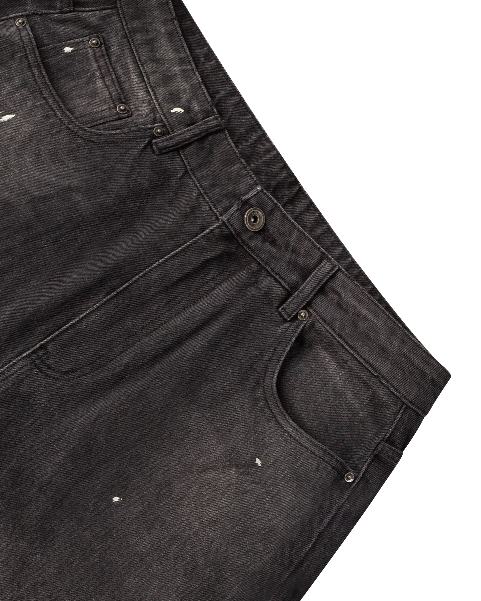Black Paint Splatter Denim