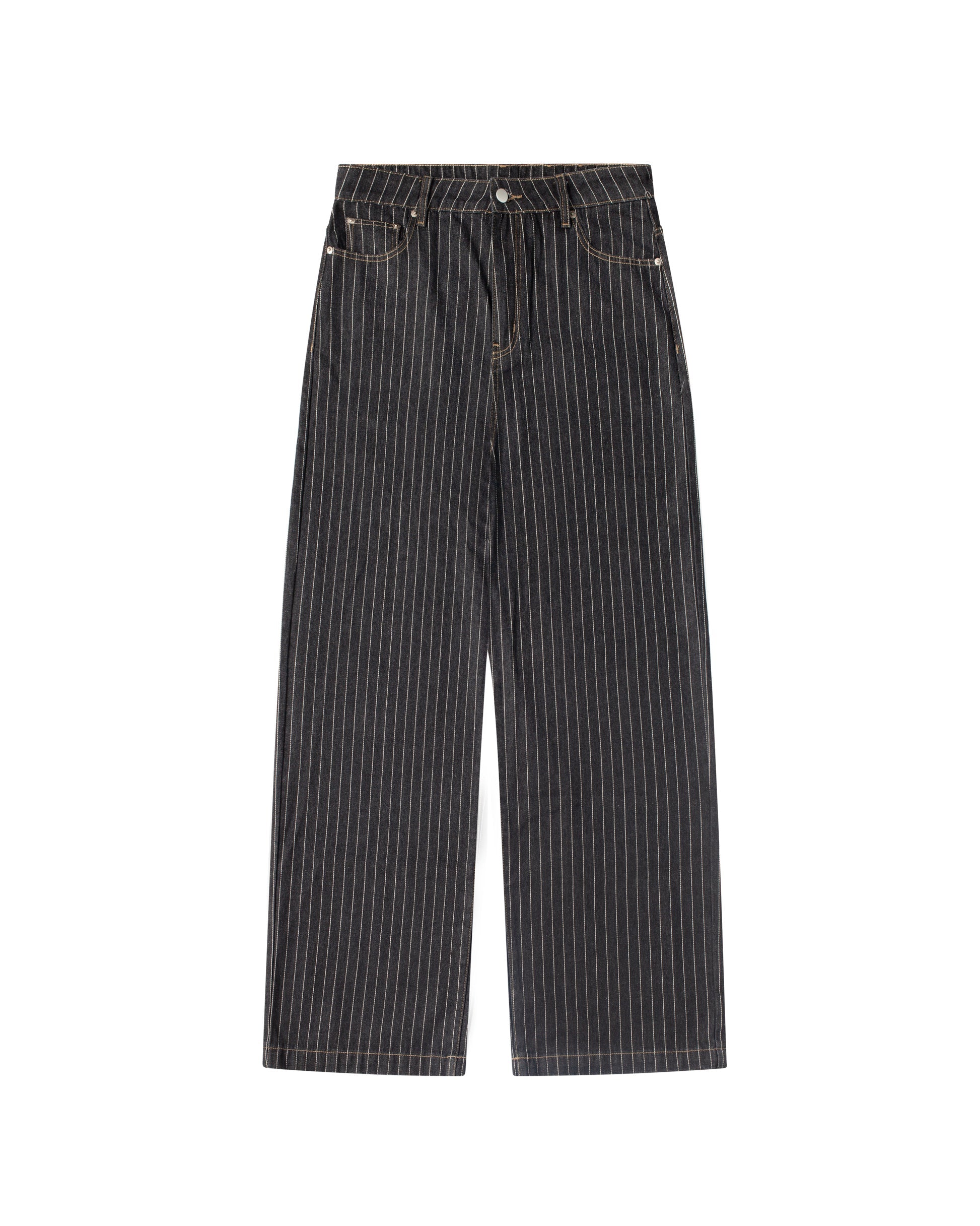 Black Pinstripe Denim