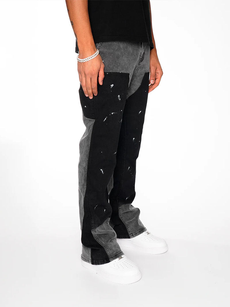 Black Front Flare Jeans – 212621