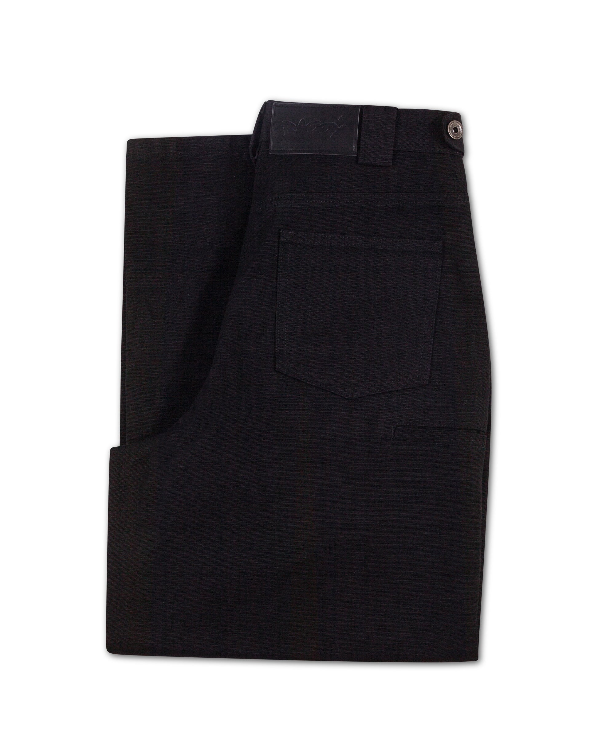 Black Pleated Denim