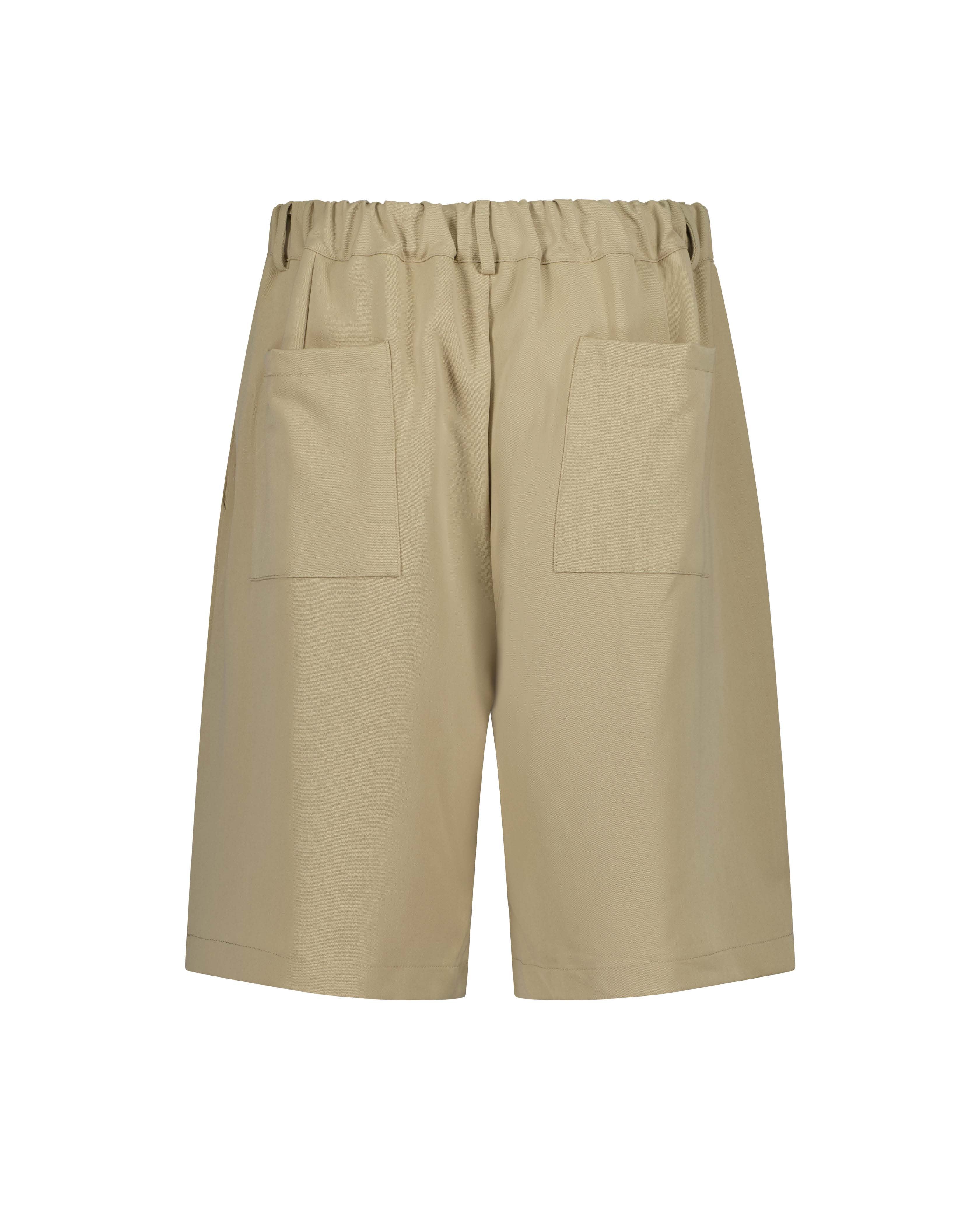 Pleated Shorts – Beige