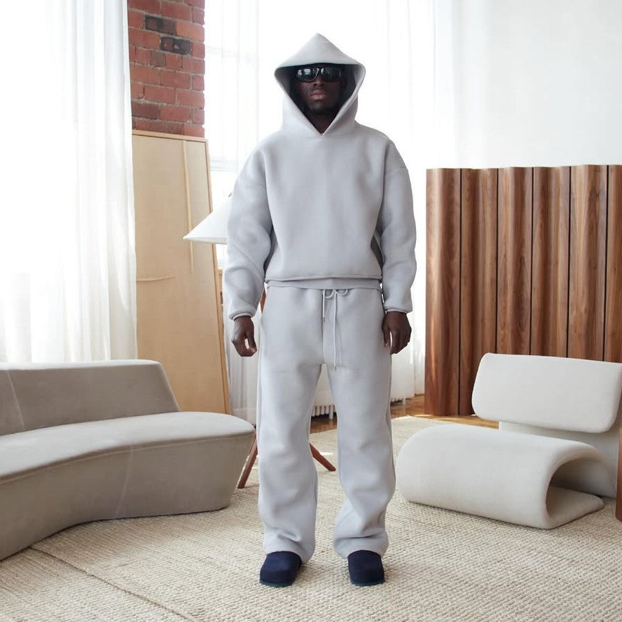 Monochrome Hoodie – Iced Gray