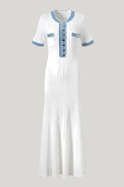 Buttoned Knit Dress – 154877